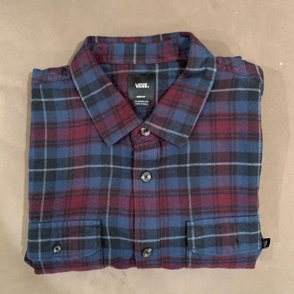 Vans Button Down Navy/Dark Purple